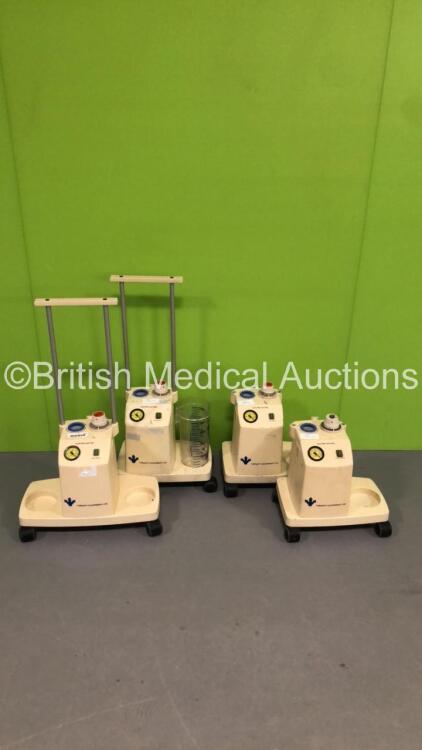 4 x Therapy Equipment Ltd Suction Units with 1 x Suction Cup * Missing 2 x Handles * (All Power Up)