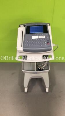 GE MAC 1600 ECG Machine on Stand with 1 x 10-Lead ECG Lead (Powers Up) * SN SDE11340091NA * * Mfd 2011 * - 2