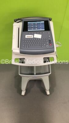 GE MAC 1600 ECG Machine on Stand with 1 x 10-Lead ECG Lead (Powers Up) * SN SDE14500075NA * * Mfd 2014 * - 2