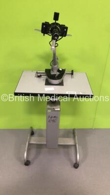 Haag-Streit Bern Ophthalmometer on Hydraulic Stand * Missing Wheel on Stand and Incomplete-See Photos *