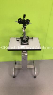 Haag-Streit Bern Ophthalmometer on Hydraulic Stand * Missing Wheel on Stand and Incomplete-See Photos * - 2