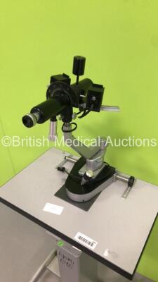 Haag-Streit Bern Ophthalmometer on Hydraulic Stand * Missing Wheel on Stand and Incomplete-See Photos * - 3
