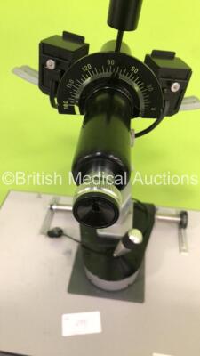 Haag-Streit Bern Ophthalmometer on Hydraulic Stand * Missing Wheel on Stand and Incomplete-See Photos * - 4