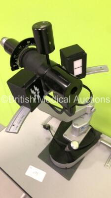 Haag-Streit Bern Ophthalmometer on Hydraulic Stand * Missing Wheel on Stand and Incomplete-See Photos * - 7