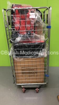 Cage of Ambulance Equipment Including Trauma Bags and Resus Therapy Bags (Cage Not Included)