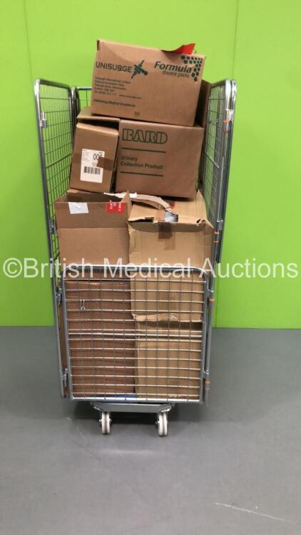 Cage of Consumables Including 3M Precise Disposable Skin Staple Remover,CADD Extension Sets and Smith & Nephew Facelift Packs (Cage Not Included)