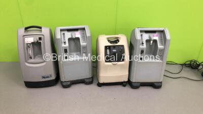 Job Lot of Oxygen Concentrators Including 1 x Nidek Medical Nuvo 8,2 x AirSep Newlife and 1 x Invacare Perfecto2 (All Power Up)