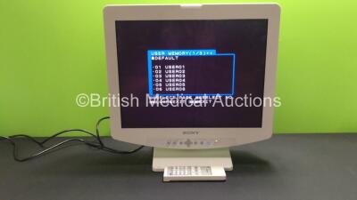 Sony LMD-2140MD LCD Monitor with Sony RM-5500 Remote Control Unit (Powers Up, Controller Untested)