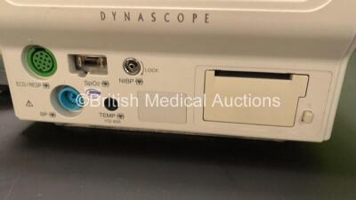 Job Lot Including 2 x Fukuda Denshi DS-7100 Dynascope Patient Monitors with ECG/RESP, BP, SPO2, NIBP, TEMP and Printer Options (Both Power Up), 1 x Fukuda Denshi DS-7100 Dynascope Patient Monitors with ECG/RESP, BP, SPO2, NIBP, TEMP, CO2 Microstream and P - 8