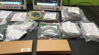 2 x EDAN iM60 Touch Screen Patient Monitors Including ECG, SpO2, NIBP, IBP1, IBP2, T1, T2 and CO2 Module Holder Options with 2 x Batteries, 2 x BP Hoses, 2 x BP Cuff, 2 x IBP Pressure Transducers, 2 x SpO2 Sensors, 2 x CO2 Sampling Lines, 2 x AC Power Ca - 4