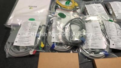 2 x EDAN iM60 Touch Screen Patient Monitors Including ECG, SpO2, NIBP, IBP1, IBP2, T1, T2 and CO2 Module Holder Options with 2 x Batteries, 2 x BP Hoses, 2 x BP Cuff, 2 x IBP Pressure Transducers, 2 x SpO2 Sensors, 2 x CO2 Sampling Lines, 2 x AC Power Ca - 5