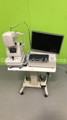 Topcon 3D OCT-1000 Optical Coherence Tomography Mark II System Version 2.02 with Monitor and Keyboard on Topcon ATE-600 Motorized Table (Powers Up) * SN 203274 * * Mfd 2009 *