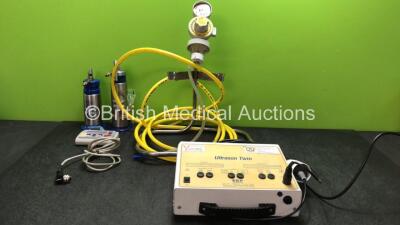 Mixed Lot Including 1 x Brymill CRY-AC Cryosurgery Spray, 1 x Brymill CRY-AC-3, 1 x Ortho Controller, 1 x Penlon Vacuum Hose on Stand *Damage-See Photo* 1 x SKF Ultrason Twin Therapy Unit with 1 x Transducer / Probe (Powers Up) *SN FS0128389, FS0048591, F