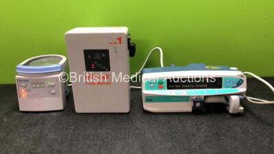 Mixed Lot Including 1 x Fisher & Paykel MR850AEK Respiratory Humidifier Unit (Powers Up) 1 x Carefusion Alaris Plus PK Pump (Powers Up with Alarm-See Photo) 1 x Smiths HL-90 Level 1 Hotline Fluid Warmer (Powers Up) *SN 800505427, 040720009410, S10003277*