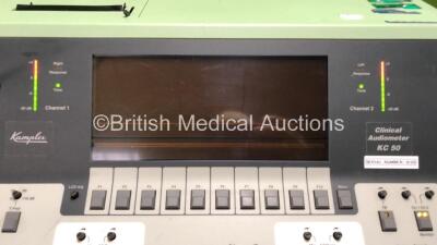 Kamplex KC 50 Clinical Audiometer (Powers Up with Faulty Screen-See Photo) - 2