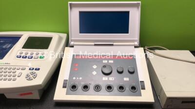 Mixed Lot Including 1 x Welch Allyn CP 200 ECG Machine (No Power) 1 x Enraf Nonius Myomed 932 Biofeedback Electrotherapy Machine (Untested Due to Missing Power Supply) 1 x Sony RMO-S551 MO Disk Unit (Powers Up with Damage-See Photo) - 3