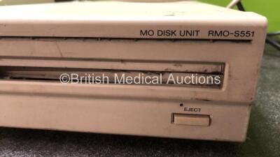 Mixed Lot Including 1 x Welch Allyn CP 200 ECG Machine (No Power) 1 x Enraf Nonius Myomed 932 Biofeedback Electrotherapy Machine (Untested Due to Missing Power Supply) 1 x Sony RMO-S551 MO Disk Unit (Powers Up with Damage-See Photo) - 5