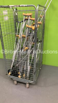 Cage of Crutches and 1 x Static Chair (Cage Not Included) - 2