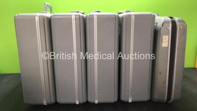 Job Lot of Endoscope Cases Including 4 x Karl Storz Endoskope Cases and 1 x Olympus Case (Damaged-See Photo)