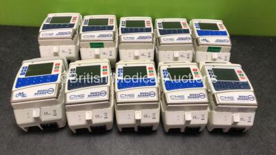 10 x CME Bodyguard 323 Infusion Pumps with 10 x Docking Stations (All Power Up)