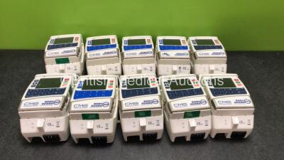 10 x CME Bodyguard 323 Infusion Pumps with 10 x Docking Stations (All Power Up)