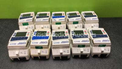 10 x CME Bodyguard 323 Infusion Pumps with 10 x Docking Stations (All Power Up)