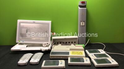 Mixed Lot Including 1 x Drager Ref MK06440 Monitor Casing, 1 x Philips M8048A Module (Missing Handle-See Photo) 1 x Fresenius Vial Orchestra Base A Charger (Powers Up) 2 x Biotronik Reocor Adapt D External Pacemakers, 5 x Philips Intellivue X2 Handheld P