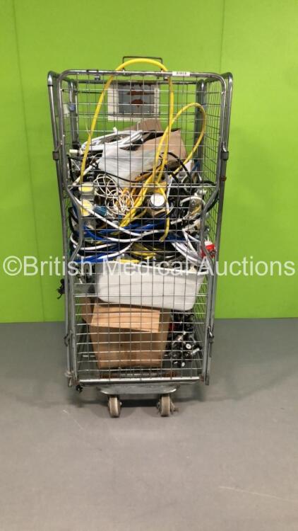 Large Cage of Mixed Regulators and Hoses (Cage Not Included)