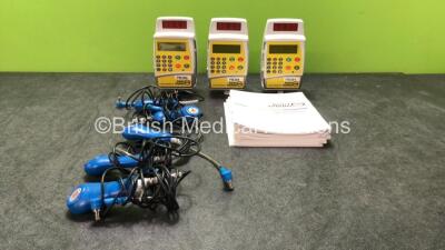 3 x CME Medical Bodyguard 545 Epidural Infusion Pumps with 5 x Triggers (All Power Up)