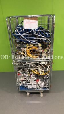 Large Cage of Mixed Regulators and Hoses (Cage Not Included) - 2