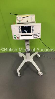 Huntleigh SonicAid FM800 Encore Fetal Monitor on Stand with SonicAid Freedom Wireless Transducer Unit/Attachment and 1 x Wireless TOCO Transducer (Powers Up-Cracks to Casing-See Photos) - 2