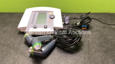 Enraf Nonius Model Sonopuls 491 Ultrasound Therapy Unit with 1 x 1458.901 Handpiece, 2 x 1458.911 Handpieces and 1 x AC Power Supply (Powers Up)