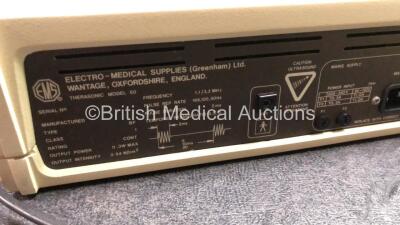 Mixed Lot Including 1 x EMS Therasonic 1032 Therapy Unit with 1 x Transducer / Probe (Powers Up) 1 x Metron ACCUTRAC Traction Unit (Powers Up) 1 x Linak BAJ100000011 Battery *Untested* 1 x Arjo KKA1100-04 Battery *Untested* - 7