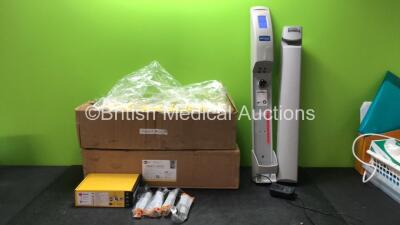 Mixed Lot Including 200 x Pro Act Ref MMCVH001 Laryngoscope Handles (All Unused in Packaging) 1 x Arjohuntleigh Ref SPL3021 Battery and 1 x Arjohuntleigh Ref 700.24250