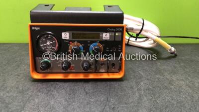 Drager Oxylog 2000 Ventilator Software Version 3.10 with 1 x Hose and 1 x AC Power Supply (Powers Up) *SN SRZH-0076*