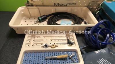 Mixed Lot Including 1 x Dinamap Critikon Dinamap 1846 SX Vital Signs Monitor with BP Cuff and Hose (Powers Up) 1 x Med Next Hose Drill with 3 x Attachments and 1 x Footswitch, 1 x Explor X 65 Dental X Ray Head (Damaged-See Photo) 1 x Cavex Alginate Mixer - 2