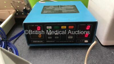 Mixed Lot Including 1 x Dinamap Critikon Dinamap 1846 SX Vital Signs Monitor with BP Cuff and Hose (Powers Up) 1 x Med Next Hose Drill with 3 x Attachments and 1 x Footswitch, 1 x Explor X 65 Dental X Ray Head (Damaged-See Photo) 1 x Cavex Alginate Mixer - 3