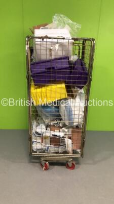 Cage of Mixed Consumables Including Smiths Portex Tracheal Tubes,Rocialle Towel Packs and Intersurgical Supraglottic Airways (Cage Not Included)