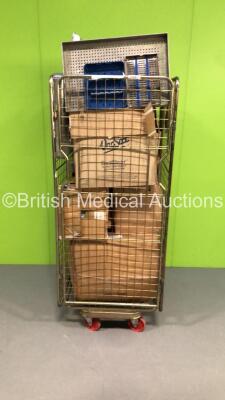 Mixed Cage of Instrument Trays and Suction Cups (Cage Not Included)