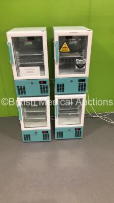 4 x LEC Medical Fridges * In Cage * (3 x Power Up,1 x Powers Up with Error-See Photos) - 2