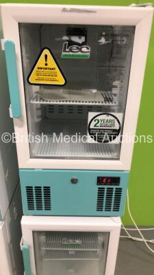 4 x LEC Medical Fridges * In Cage * (3 x Power Up,1 x Powers Up with Error-See Photos) - 4