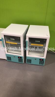 2 x LEC Medical Fridges and 1 x Labcold SpareFree Freezer * In Cage * (All Power Up) - 2