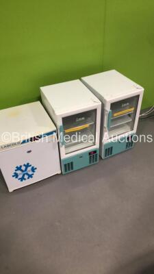 2 x LEC Medical Fridges and 1 x Labcold SpareFree Freezer * In Cage * (All Power Up) - 3