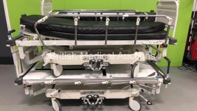 4 x Huntleigh Lifeguard Hydraulic Patient Trolleys with Mattresses (All Hydraulics Working)