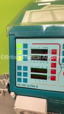 2 x Gambro AK 200 Ultra S Dialysis Machines Software Version 11.20 with Hoses (Both Power Up - 1 x with Blank Screen - See Pictures) *S/N 21764 / 19612* - 5