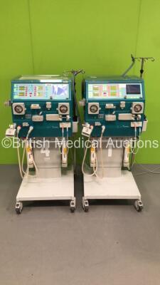 2 x Gambro AK 200 Ultra S Dialysis Machines Software Version 11.20 with Hoses (Both Power Up) *S/N 19614 / 19512*