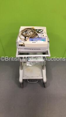 Fukuda Denshi FX-7402 CardiMax ECG Machine on Stand with 10 Lead ECG Leads (No Power - Damaged - See Pictures) - 2