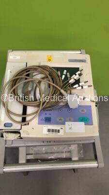 Fukuda Denshi FX-7402 CardiMax ECG Machine on Stand with 10 Lead ECG Leads (No Power - Damaged - See Pictures) - 4