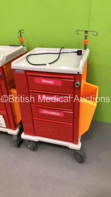 2 x FranceHopital Crash Trolleys with Drawers - 3