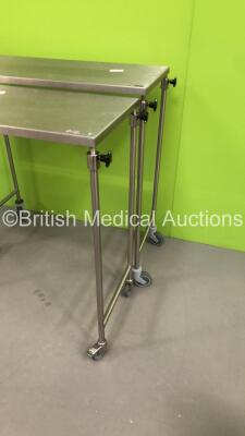 2 x Safety Med Metal Tables on Wheels *S/N NA* - 3